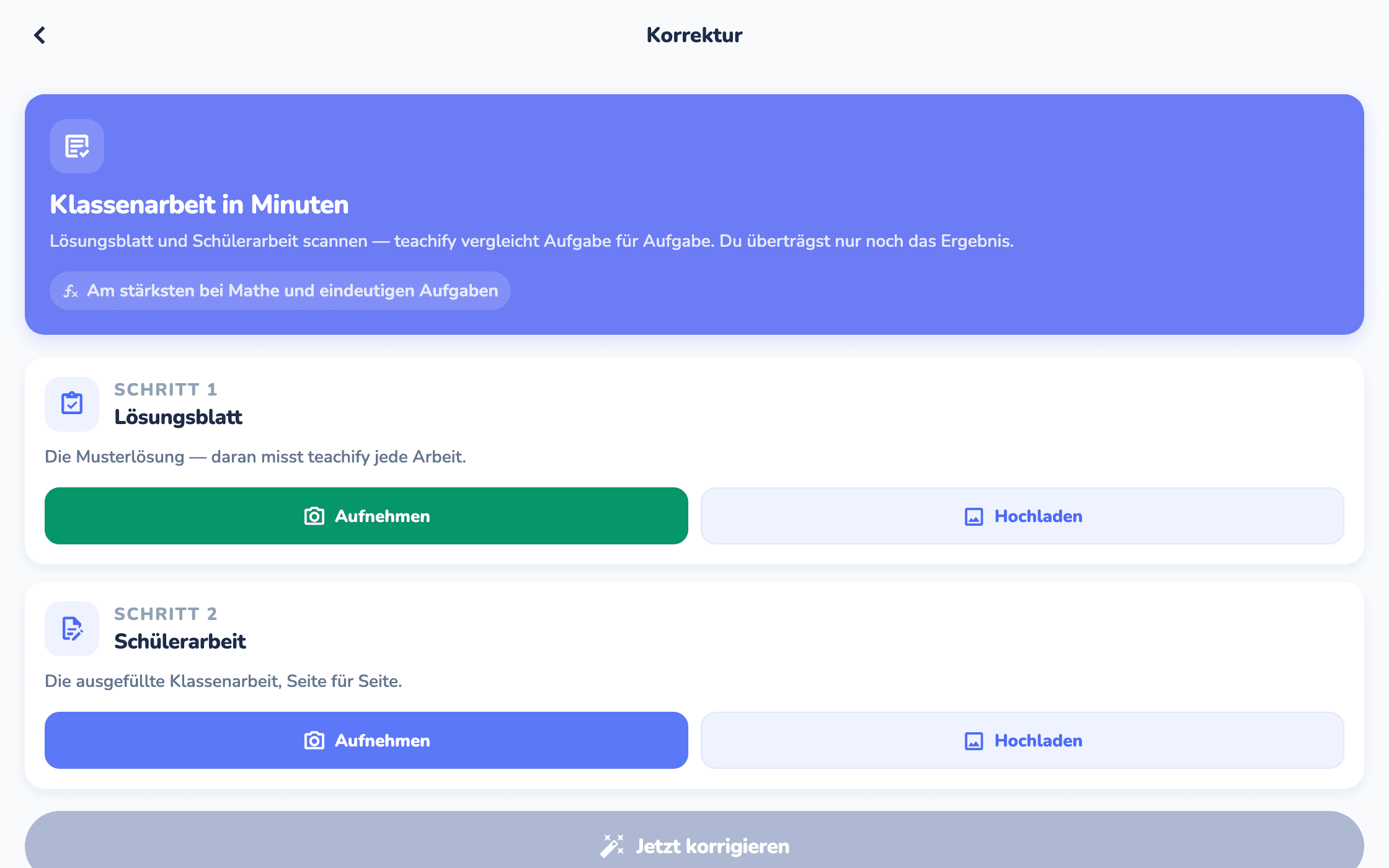 teachify — Klassenarbeiten scannen statt Zeile für Zeile vergleichen