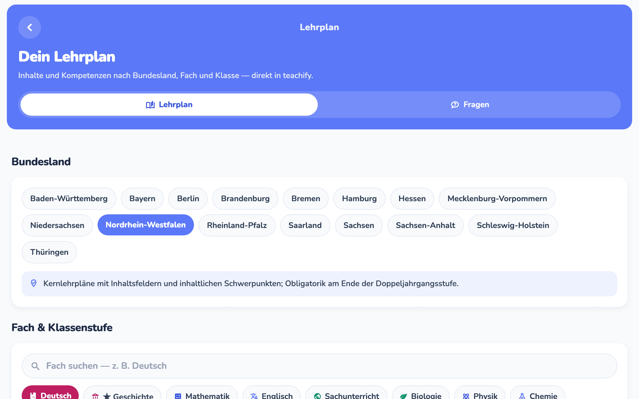 teachify — Was verbindlich ist — für dein Bundesland